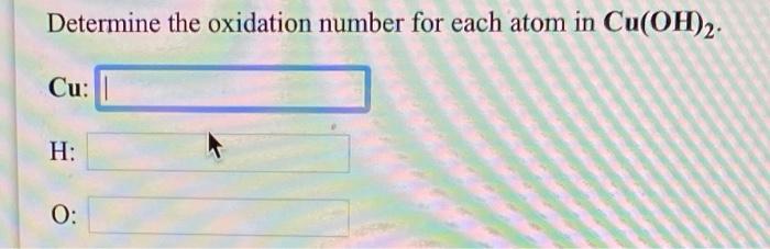 Solved Determine the oxidation number for each atom in | Chegg.com