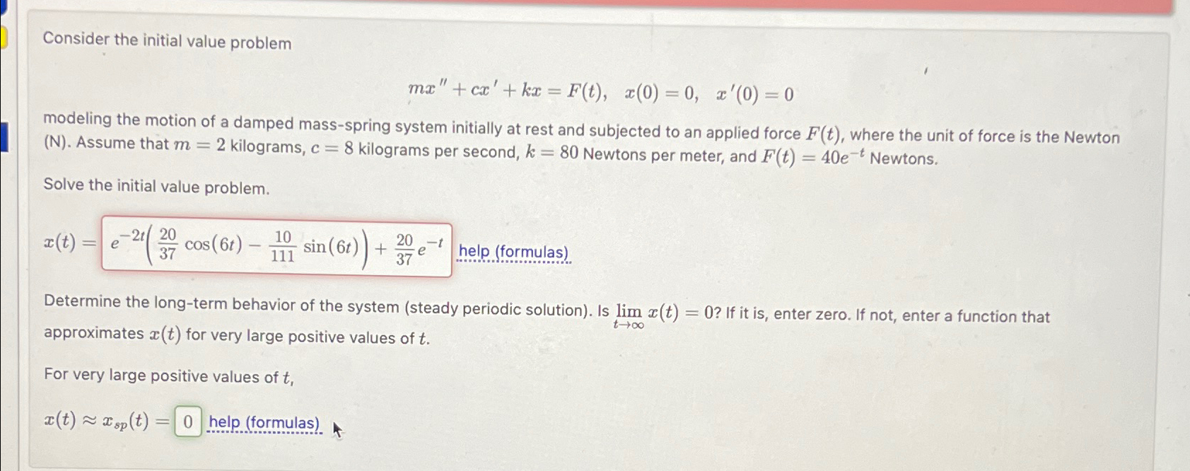 Solved Consider The Initial Value