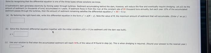 Solve By Recognizing That The Differential Equation | Chegg.com