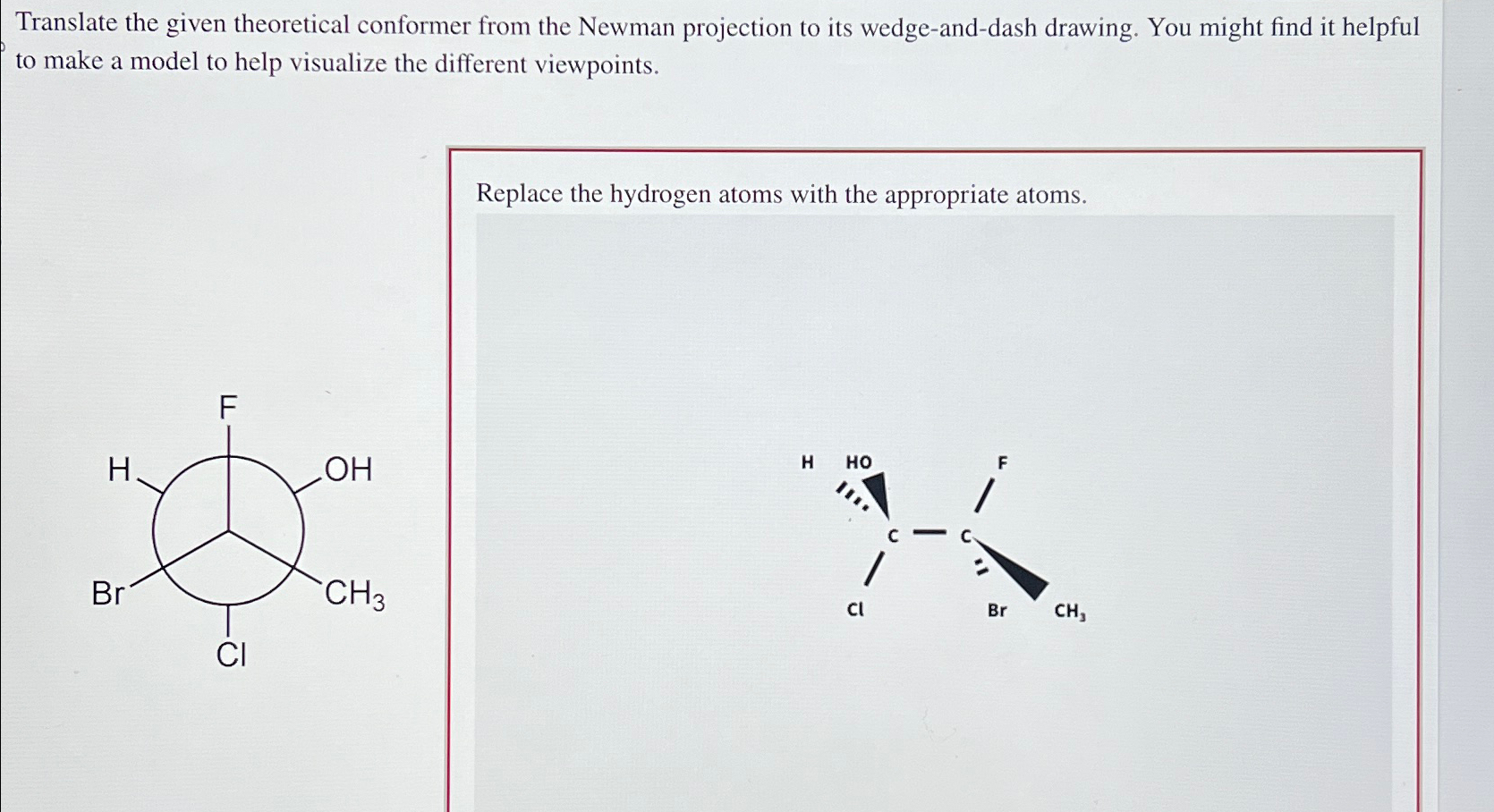 Translate the given theoretical conformer from the