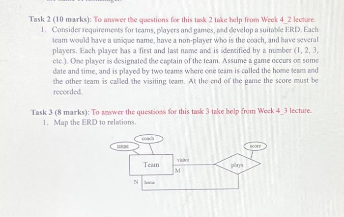 Solved Task 2 (10 marks): To answer the questions for this | Chegg.com