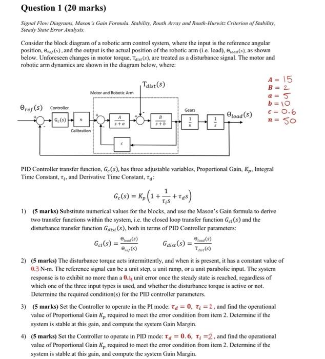 Solved Question 1 (20 marks) Signal Flow Diagrams, Mason's | Chegg.com
