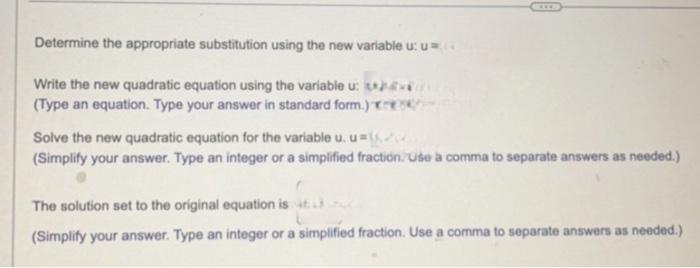 Solved Determine the appropriate substitution using the new | Chegg.com