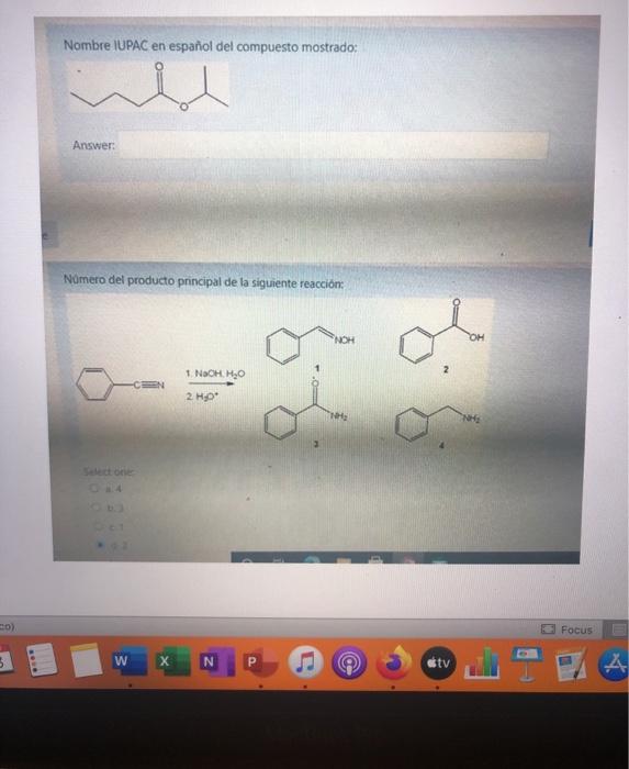 Solved 1. IUPAC name of the compound demonstrated 2. number | Chegg.com