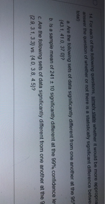 Solved 14. For each of the following questions, simply state | Chegg.com