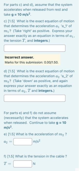 Solved The Two Blocks Shown Have Masses M1= 38 Kg And M2=65 | Chegg.com