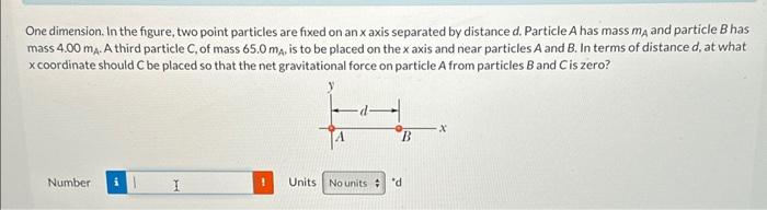 Solved One Dimension, In The Figure, Two Point Particles Are | Chegg.com