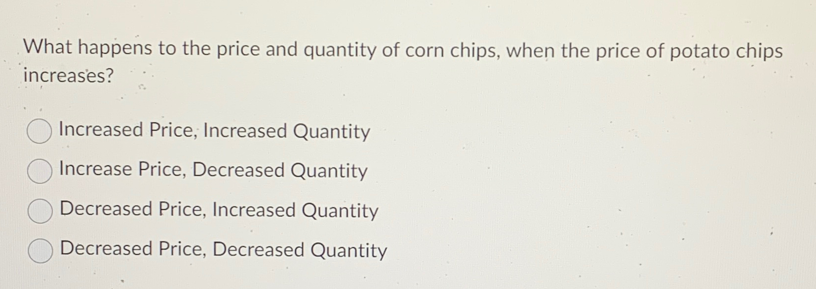 Solved What happens to the price and quantity of corn chips, | Chegg.com