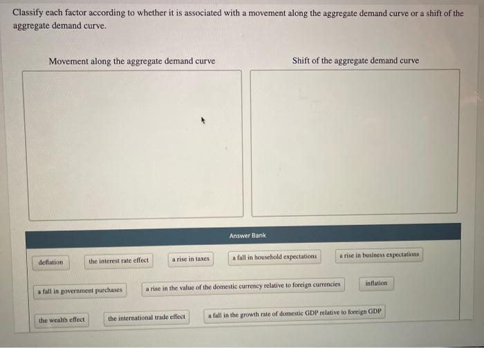 Solved Classify cach factor according to whether it is | Chegg.com