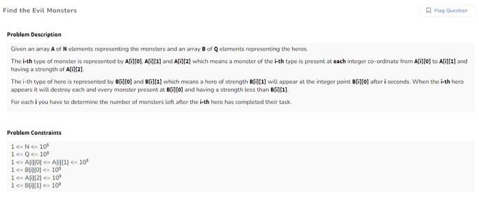 Solved Problem Description Given an array A of N elements | Chegg.com