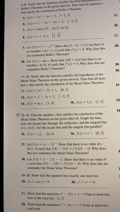 Solved 5 8 Verify That The Function Satisfies The Three Chegg