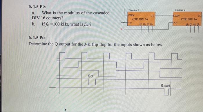 Solved Counter 1 Counter 2 a. 5.1.5 Pts What is the modulus | Chegg.com