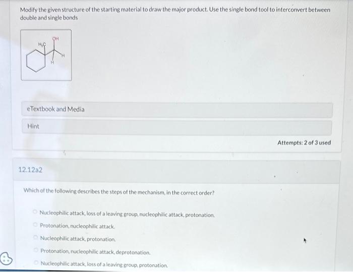 Solved Modify the given structure of the starting material | Chegg.com