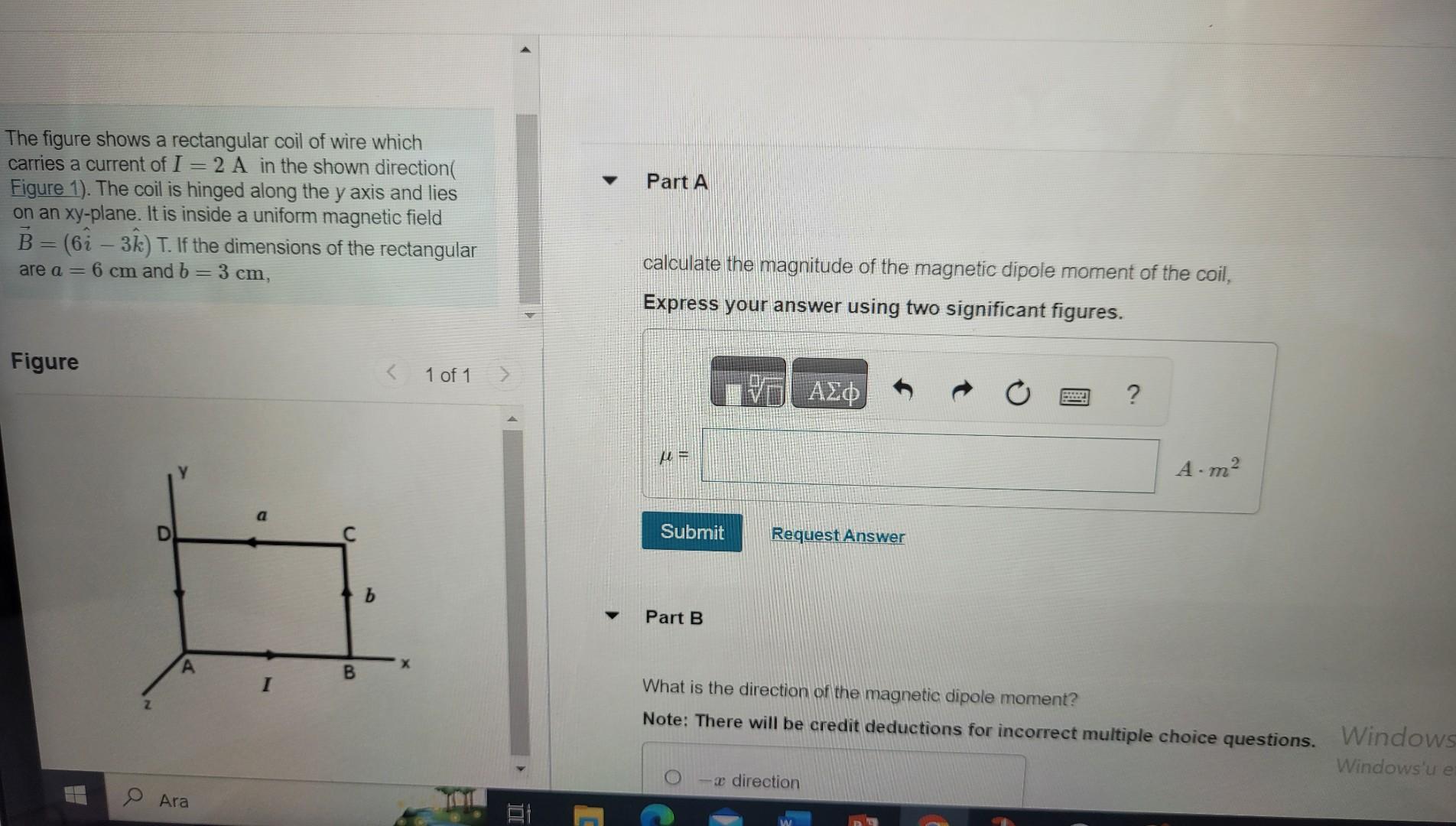 Solved The figure shows a rectangular coil of wire which | Chegg.com