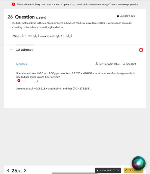 Solved This is a Numeric Entry question / It is worth 1 | Chegg.com