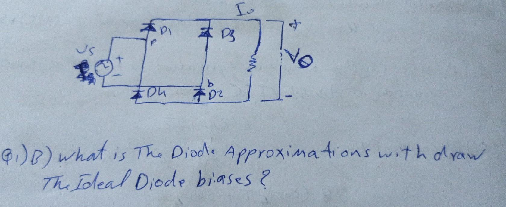 Solved Io Di At 03 IS Jo B Du AD2 B.)B) What Is The Diode | Chegg.com