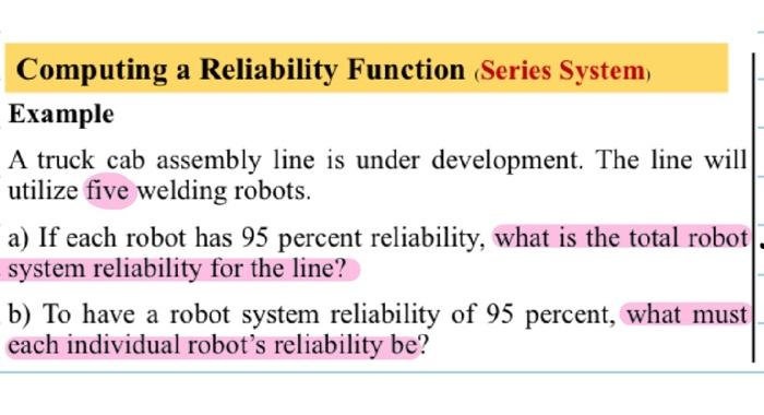 Solved Computing a Reliability Function (Series System, | Chegg.com