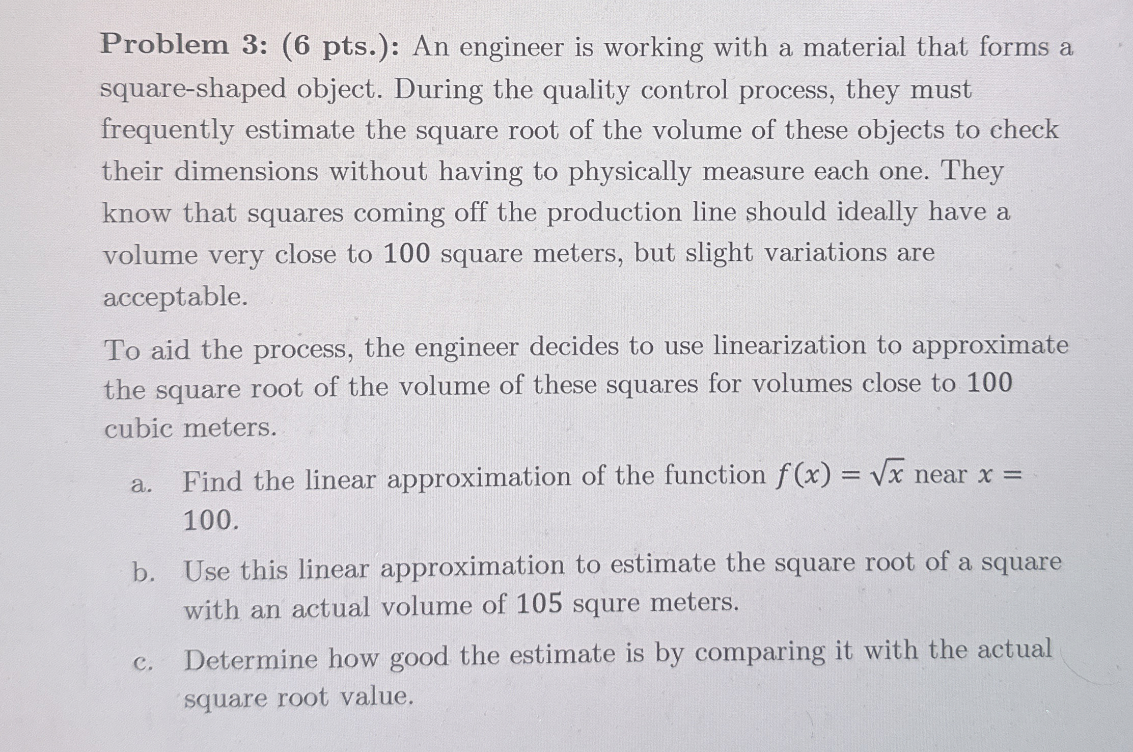 Solved Problem 3: (6 ﻿pts.): An engineer is working with a | Chegg.com