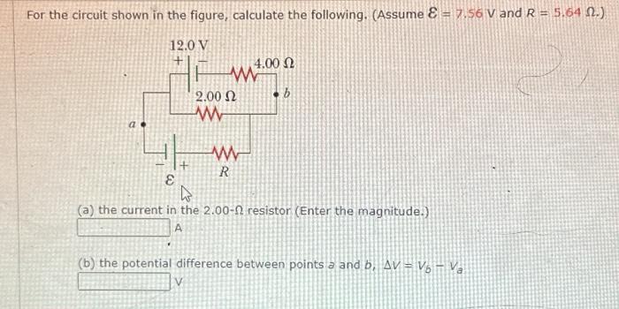 Solved For the circuit shown in the figure, calculate the | Chegg.com