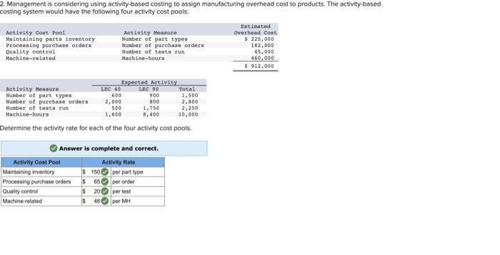 Solved using the information of part 2 (as follow) to | Chegg.com