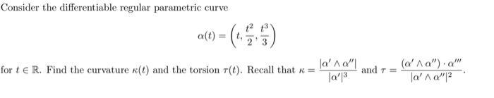 Solved Consider the differentiable regular parametric | Chegg.com