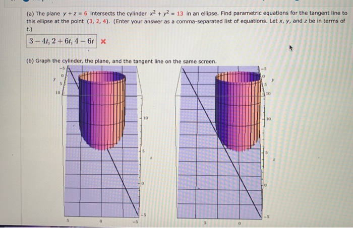 Solved A The Plane Y Z 6 Intersects The Cylinder X2 Y Chegg Com