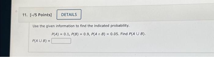 Solved Use the given information to find the indicated | Chegg.com