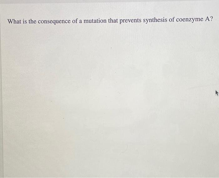 Solved What is the consequence of a mutation that prevents | Chegg.com