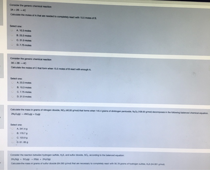 Solved Consider the generic chemical reaction 3A 28 - 4C | Chegg.com