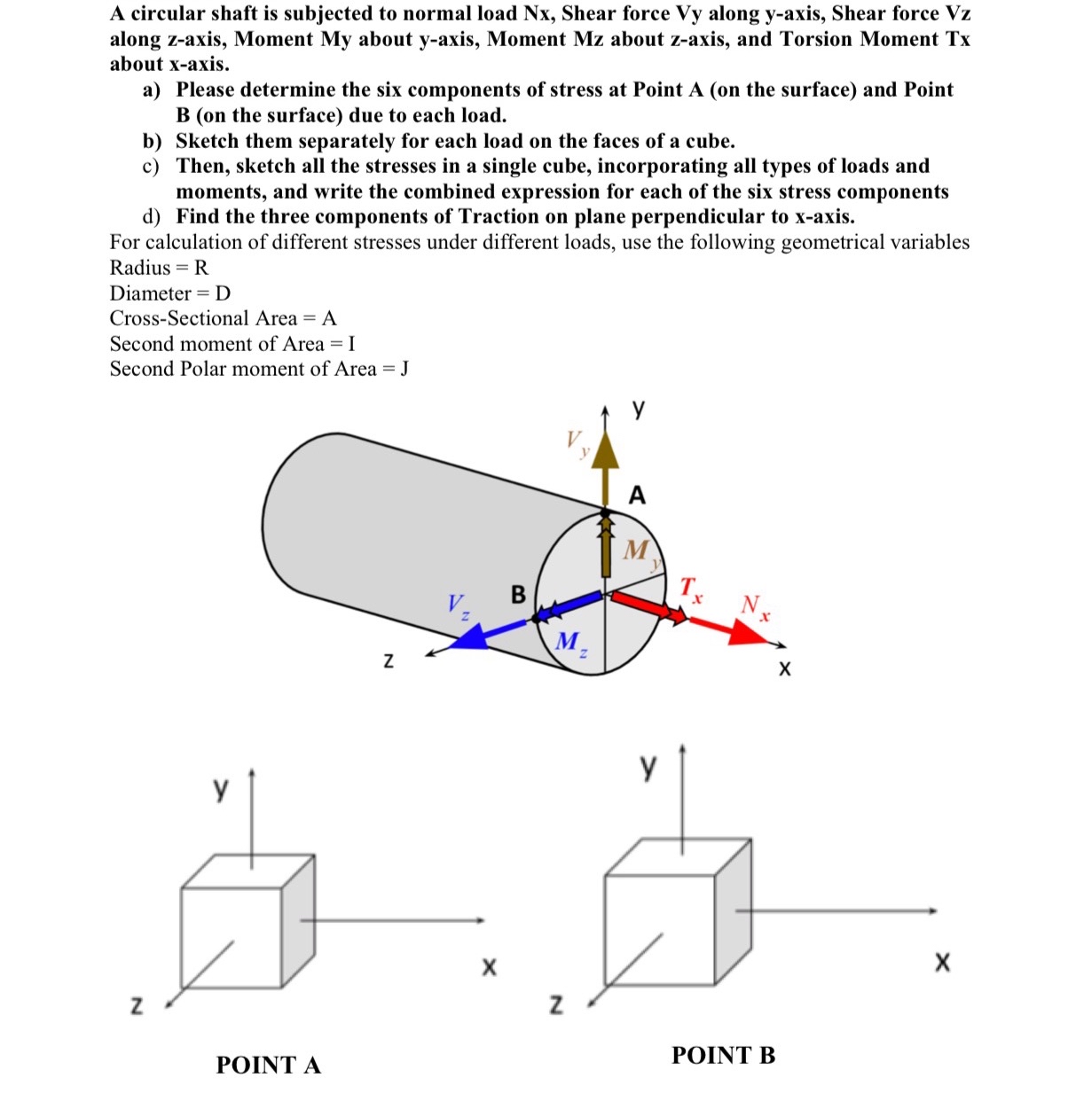 Solved Solve in paper A circular shaft is subjected to | Chegg.com