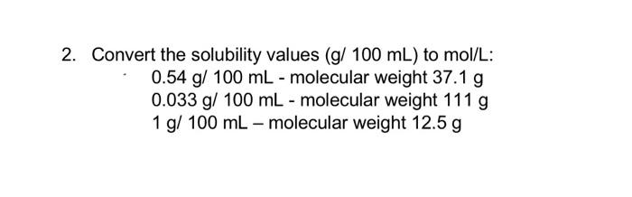 39++ How to convert mol l to g 100ml