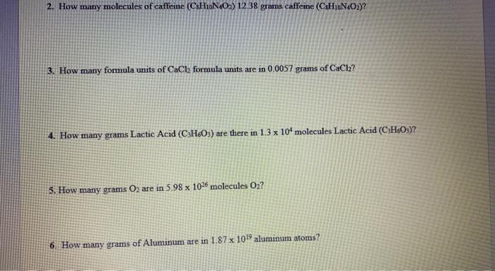 Solved Editing V Conversions Of Grams To Particles Putting 6950