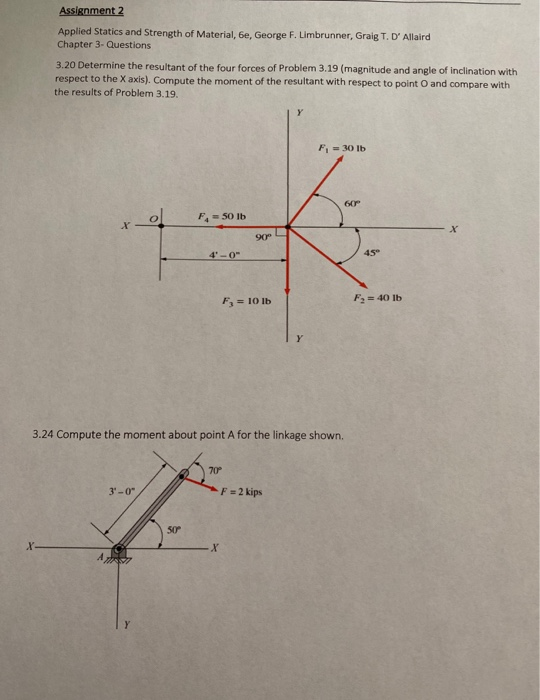 Solved Assignment 2 Applied Statics and Strength of | Chegg.com
