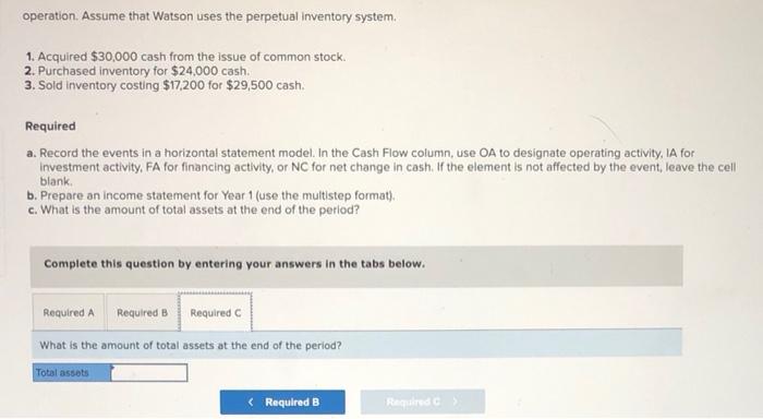 Solved Exercise 3-3A (Algo) Effect of inventory transactions | Chegg.com