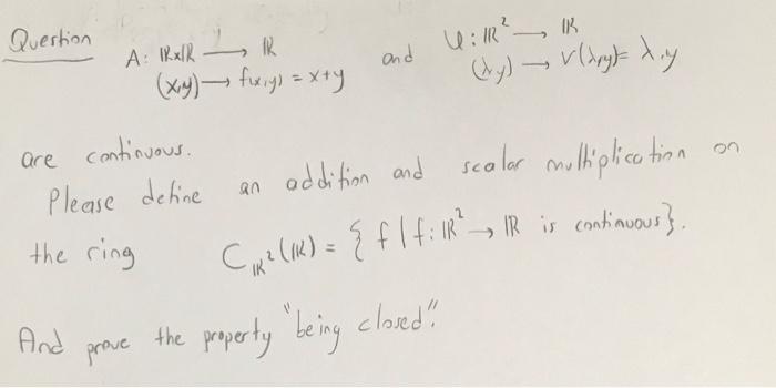 Solved PLEASE HELP ME PROVE THIS RING QUESTION. DEFINE AN | Chegg.com