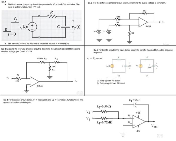 [Solved] Ex. 2 For the difference amplifier circuit shown,