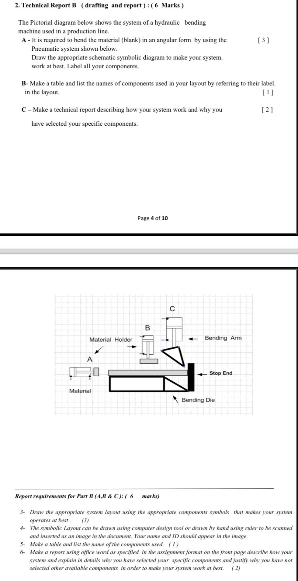 Solved Technical Report B (drafting And Report): ( 6 | Chegg.com