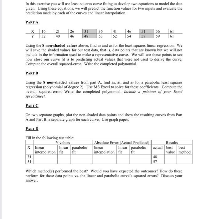 [Solved]: please answer all parts In this exercise you