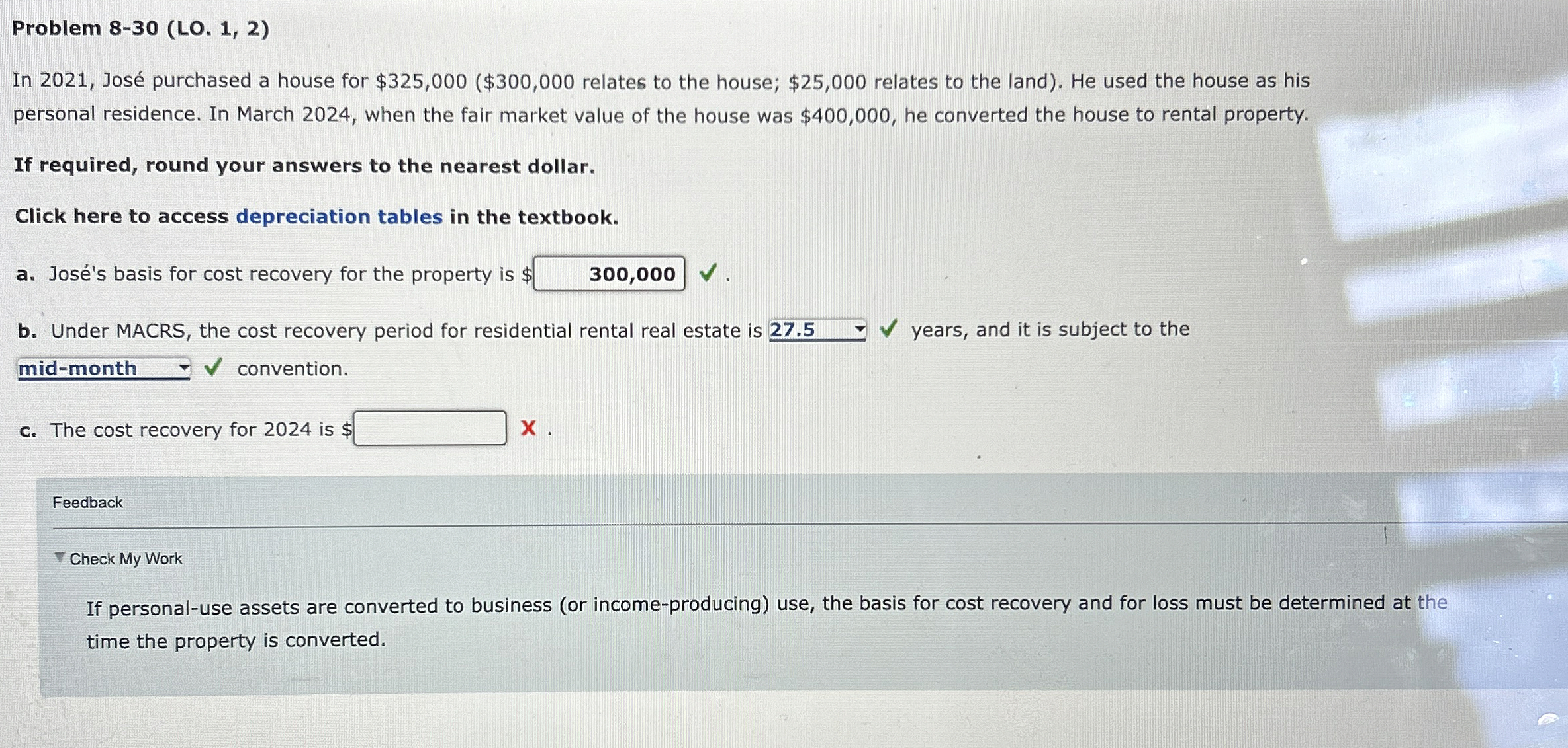 Solved Problem 830 (LO. 1, 2)In 2021, ﻿José ﻿purchased a