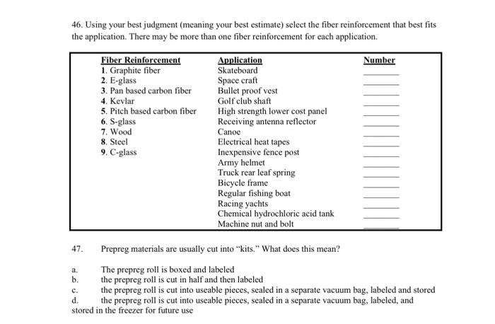 Solved 46. Using your best judgment (meaning your best | Chegg.com