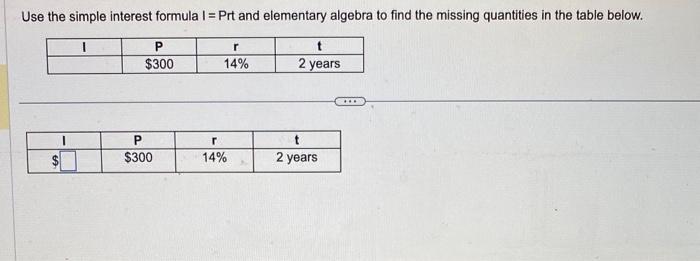 Solved I= Prt | Chegg.com