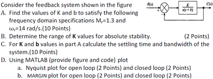 Solved Consider the feedback system shown in the figure | Chegg.com