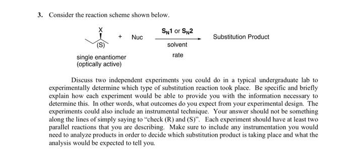 Solved 3. Consider the reaction scheme shown below. Discuss | Chegg.com