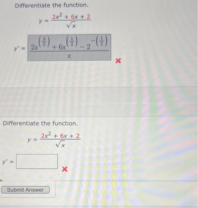 Solved Differentiate The Function 2130