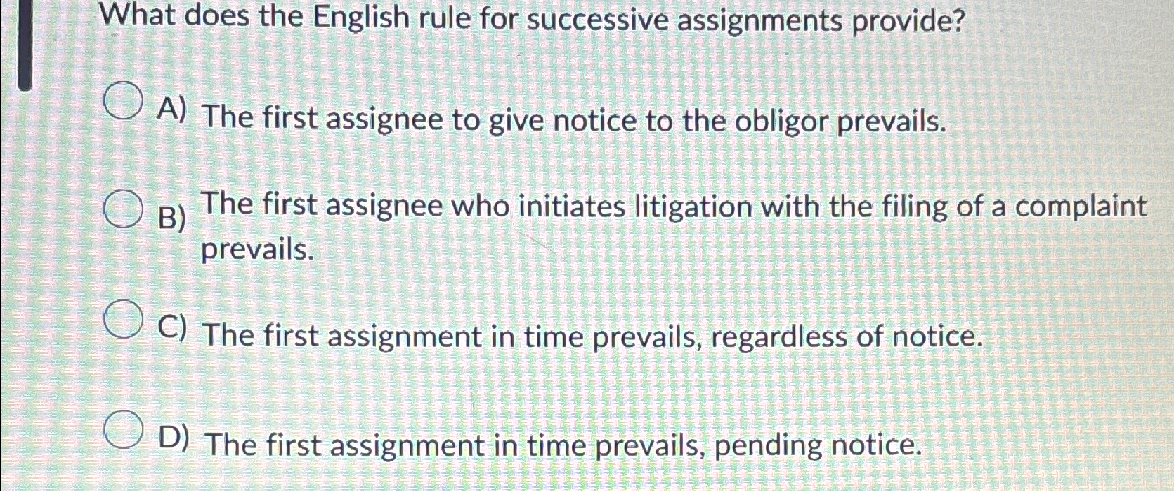 successive assignments 92y