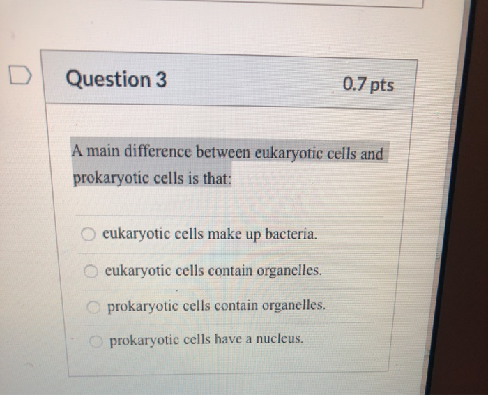 Solved Question 3 0.7 pts A main difference between | Chegg.com