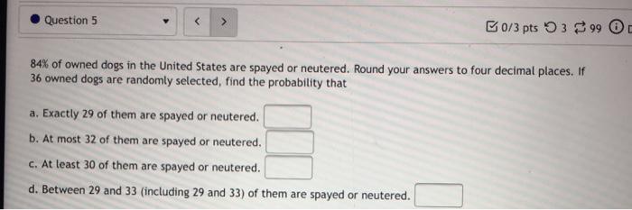 Solved Question 1 Complete the following probability | Chegg.com