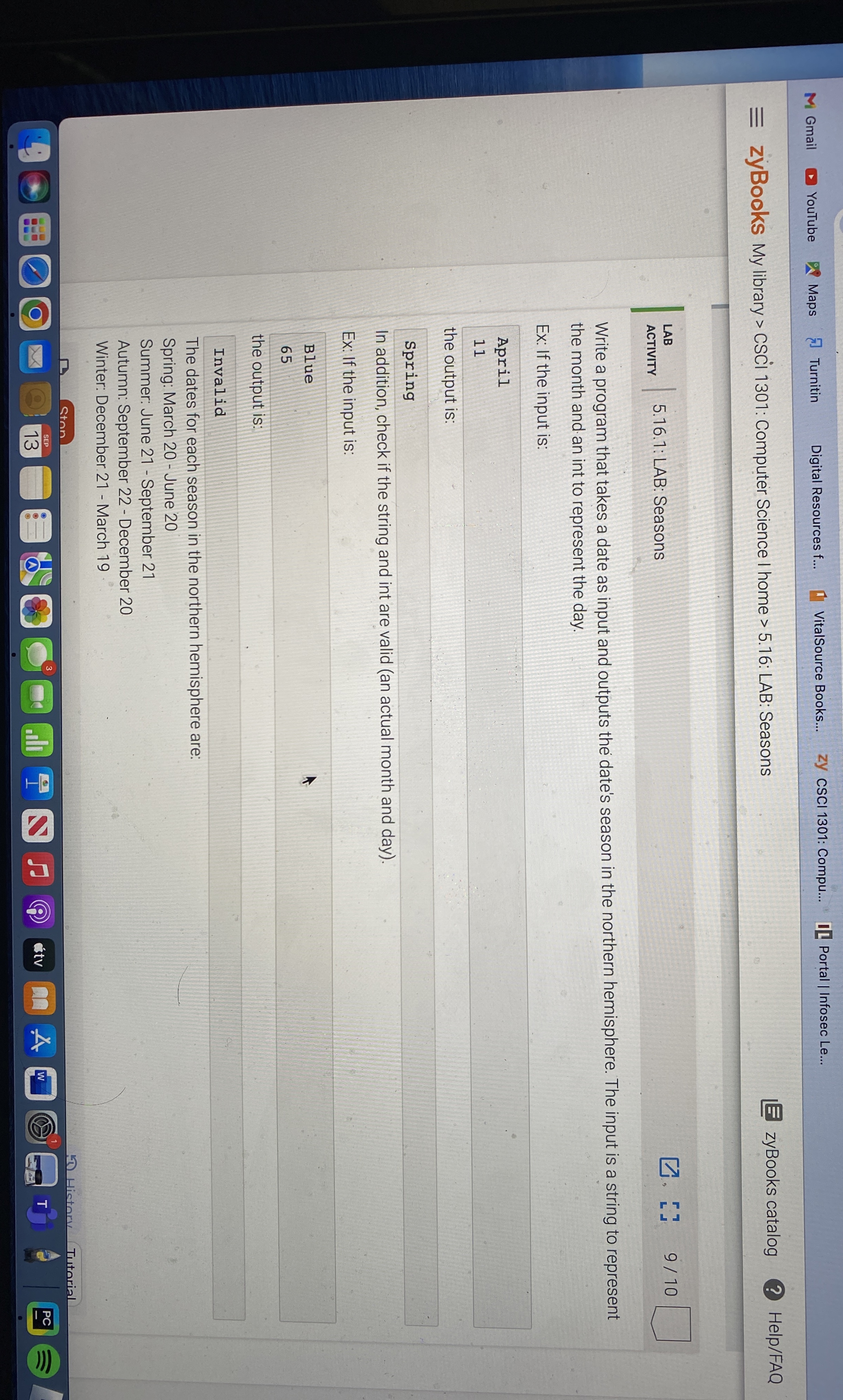 Solved Write a program that takes a date as input and | Chegg.com