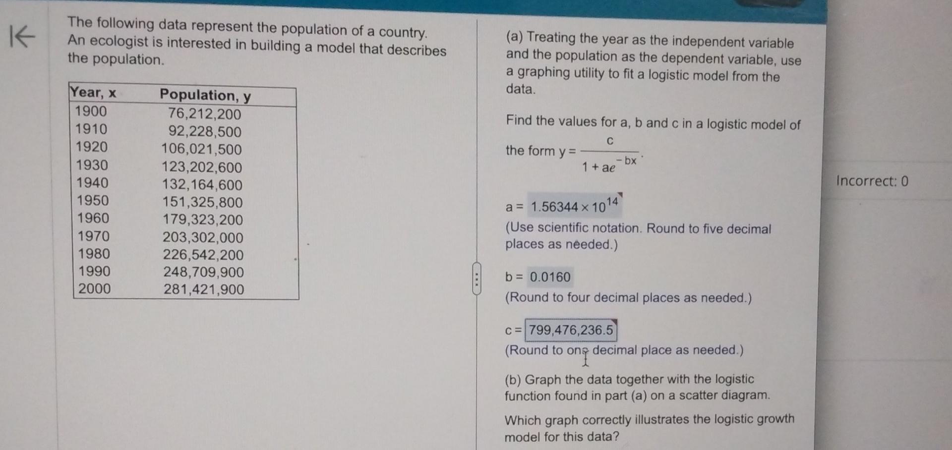 Solved The following data represent the population of a | Chegg.com
