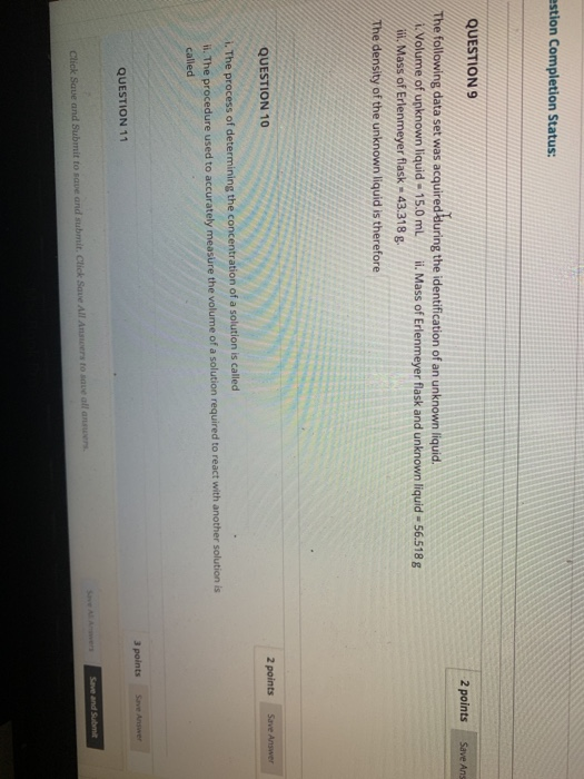 Solved estion Completion Status: QUESTION 9 2 points Save | Chegg.com